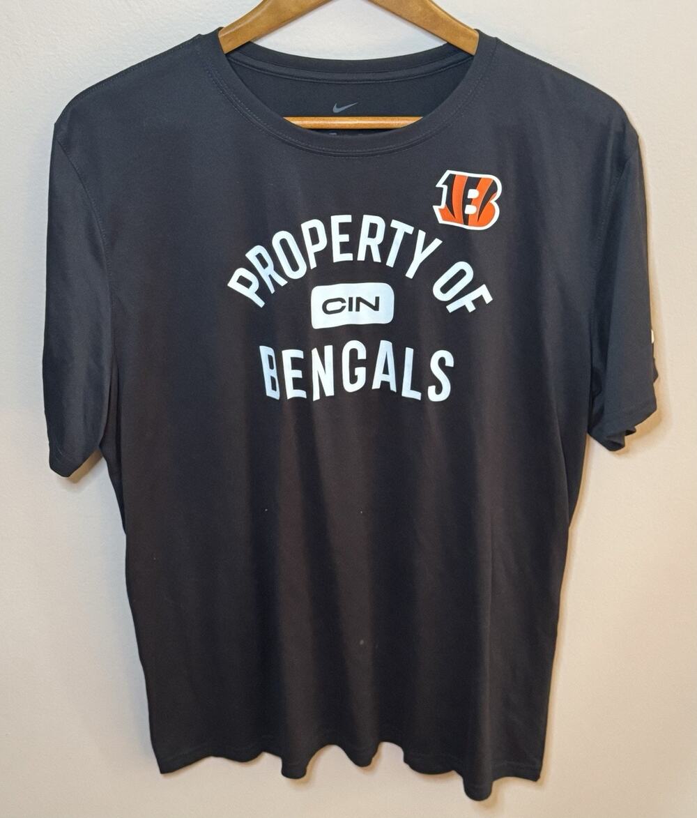 The Nike Tee “Property Of The Cincinnati Bengals” Black T-Shirt XL